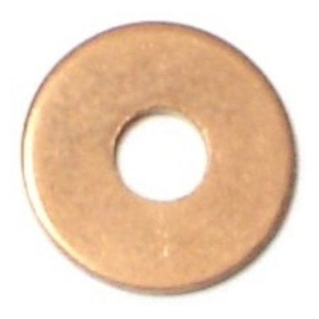 MIDWEST FASTENER Round Rivet Washer, #10 ID, Copper, 72 PK 62206